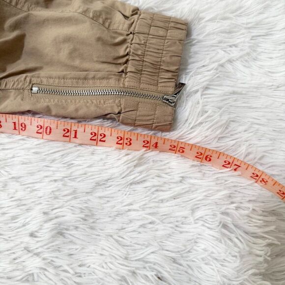 Women DEREK LAM 10 CROSBY Zippered Ankle Zip Jogger Pants Beige Size 8 - Picture 7 of 12